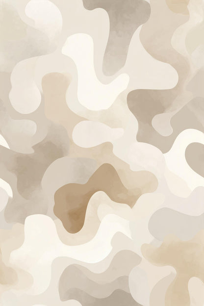 Organic Modern Wallpaper Neutral Abstract Pattern Japandi Wall Decor
