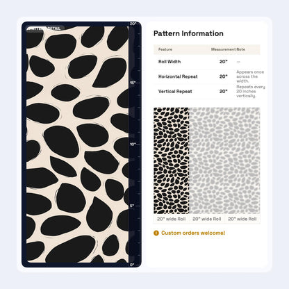 Organic Dalmatian Print Wallpaper Modern Monochrome Pattern Scandinavian Wall Decor