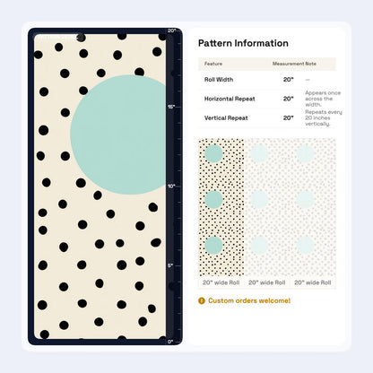 Mint Polka Dot Nursery Wallpaper Scandinavian Kids Room Decor Modern Playroom Wall Art