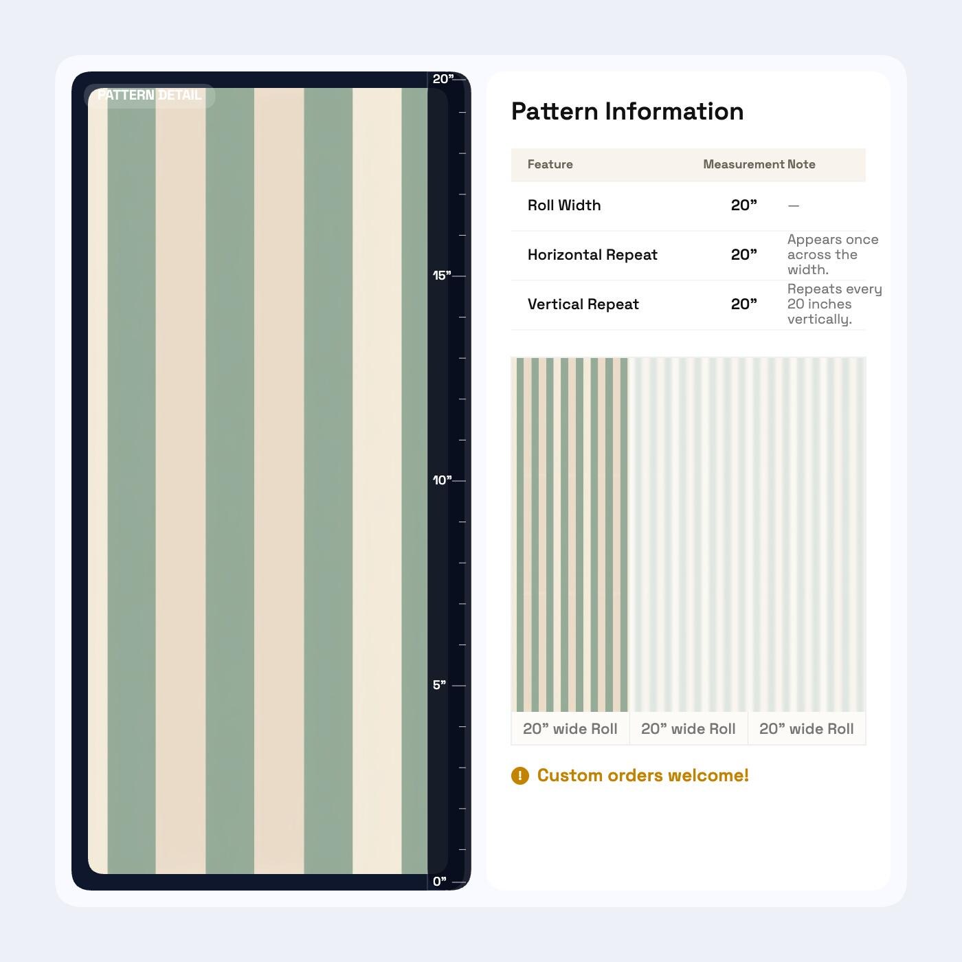 Sage Green Stripe Wallpaper Scandinavian Coastal Decor Modern Minimalist Wall Design