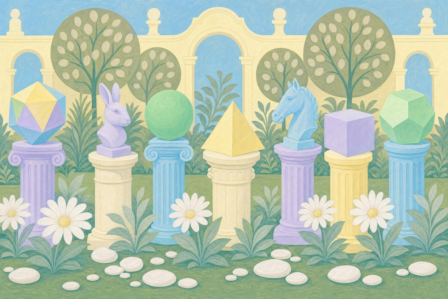 Montessori Wall Mural Educational Playroom Wallpaper Pastel Learning Space Nursery Decor
