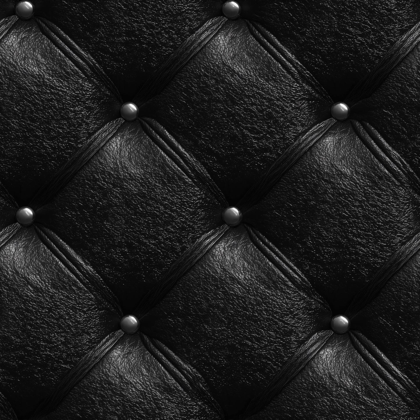 Chesterfield Leather Wallpaper Black Tufted Panel Luxury Gentlemans Club Wall Decor