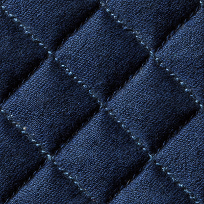 Navy Blue Faux Leather Wallpaper, Tufted Diamond Pattern Luxury Wall Covering Decor