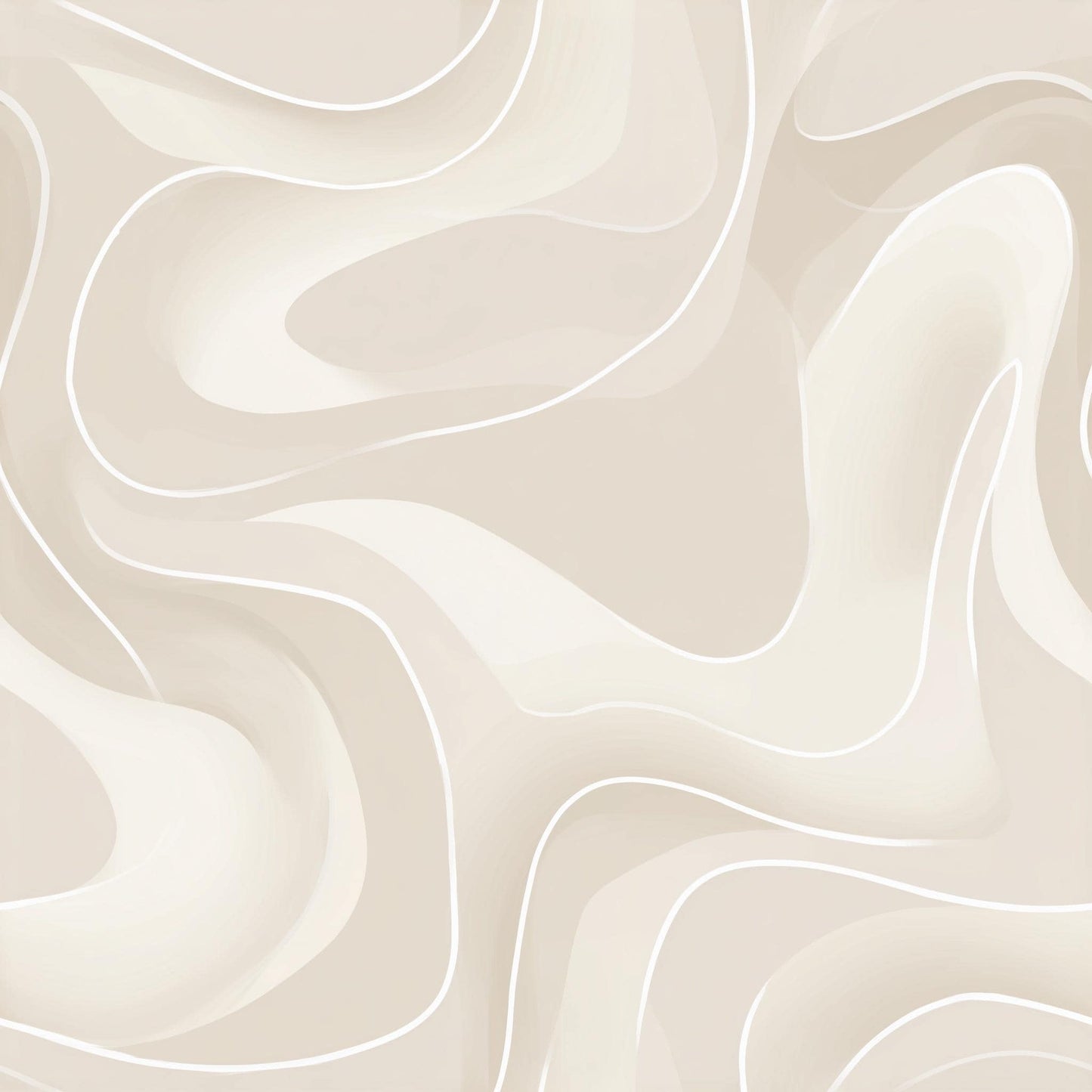 Neutral Abstract Wave Wallpaper Organic Flow Pattern Modern Beige Minimalist Decor