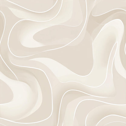 Neutral Abstract Wave Wallpaper Organic Flow Pattern Modern Beige Minimalist Decor