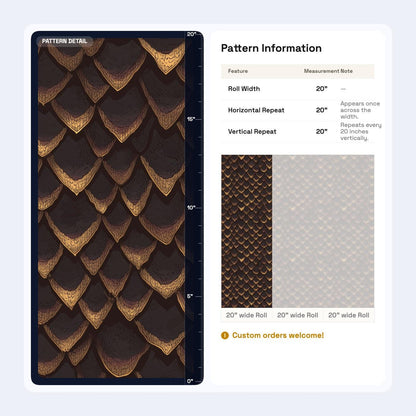 Dragon Scale Wallpaper Dark Bronze Fantasy Pattern Gothic Luxury Decor