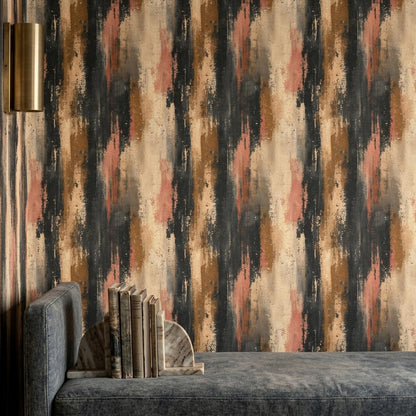 Abstract Grunge Wallpaper Neutral Earth Tone Modern Rustic Wall Decor