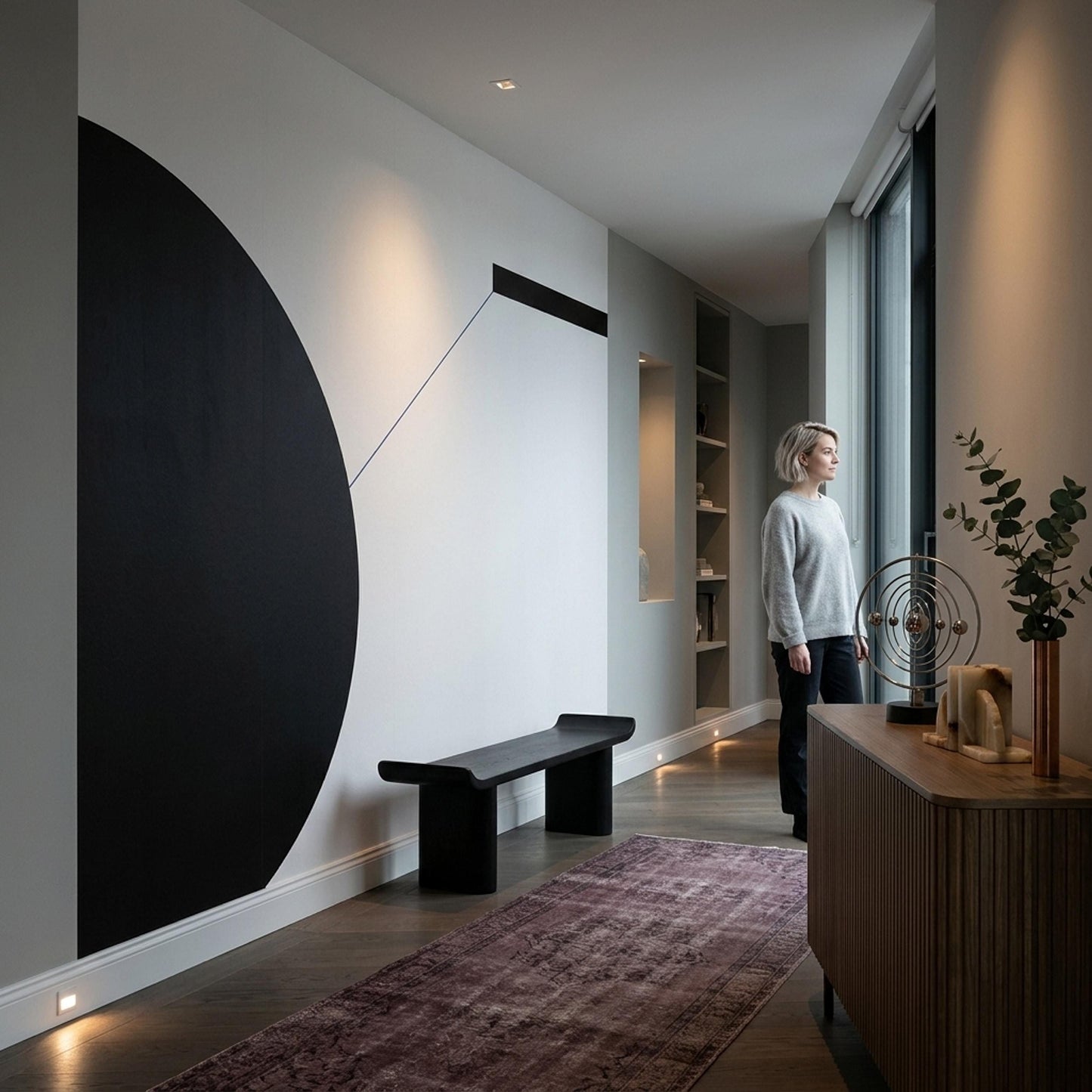 Architectural Minimalist Wall Mural Modern Bauhaus Geometry Luxury Designer Wall Decor