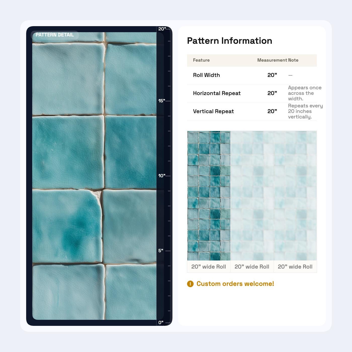 Aqua Ceramic Tile Wallpaper Coastal Mediterranean Wall Decor Blue Spanish Tile Pattern