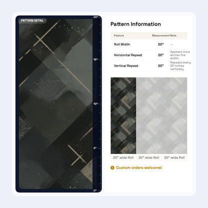 Dark Geometric Wallpaper Industrial Abstract Plaid Pattern Modern Masculine Wall Decor
