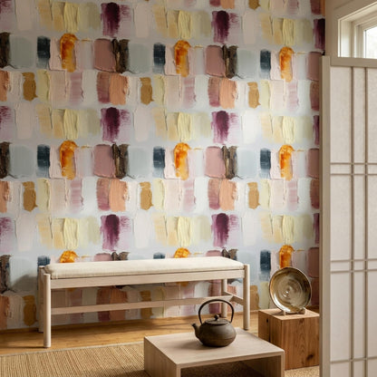 Textured Brushstroke Wallpaper Soft Luxury Abstract Art Gallery Wall Decor