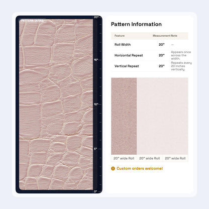 Blush Crocodile Wallpaper Pink Faux Leather Texture Quiet Luxury Wall Decor Pattern