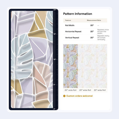 Pastel Tropical Leaf Wallpaper Modern Botanical Pattern Soft Abstract Palm Wall Decor