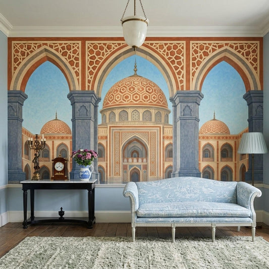 Moorish Palace Wall Mural Islamic Architecture Wallpaper Mediterranean Heritage Decor