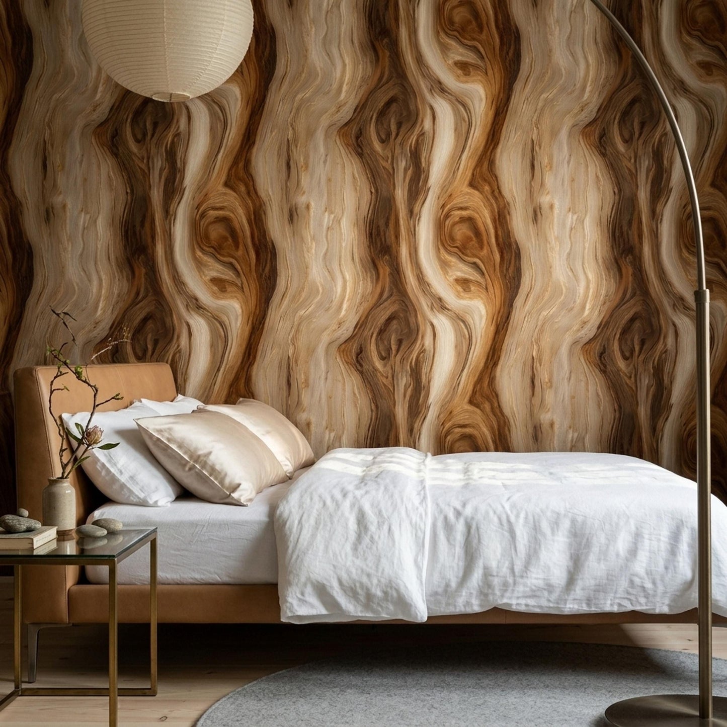 Live Edge Wood Grain Wallpaper Rustic Wood Texture Organic Modern Wall Decor