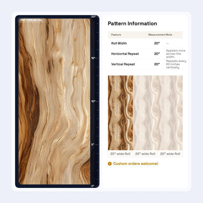 Live Edge Wood Grain Wallpaper Rustic Wood Texture Organic Modern Wall Decor