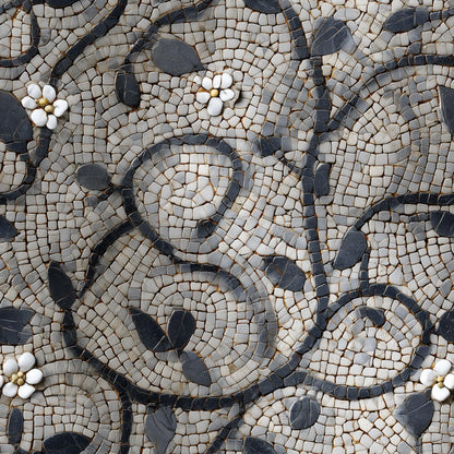Roman Mosaic Wall Mural Luxury Stone Vine Wallpaper Mediterranean Interior Decor Feature Wall