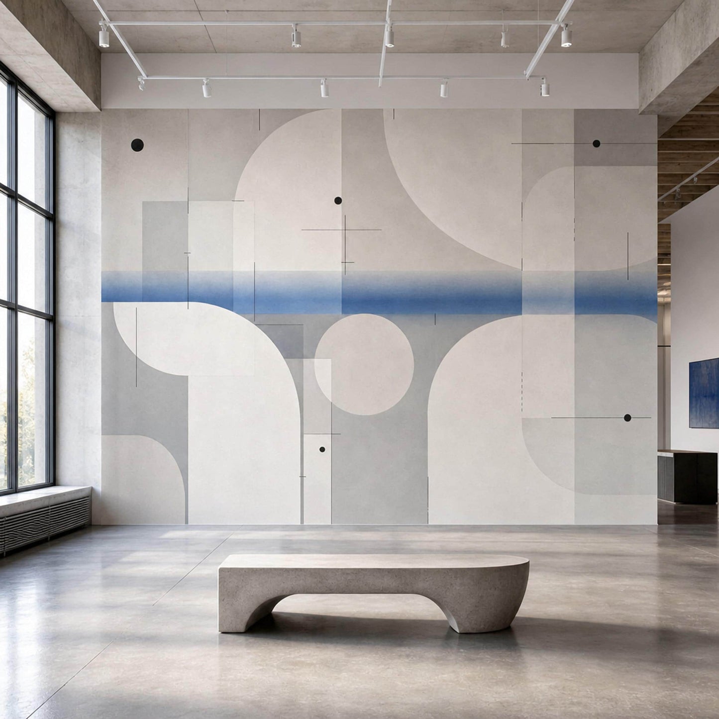 Organic Modern Wall Mural Minimalist Geometric Abstract Contemporary Architectural Decor