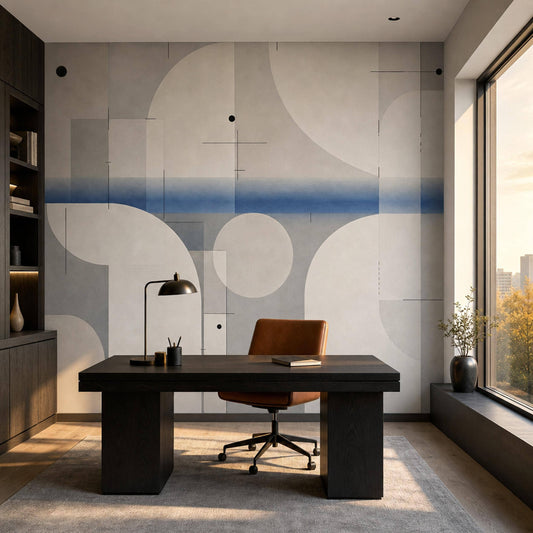 Organic Modern Wall Mural Minimalist Geometric Abstract Contemporary Architectural Decor