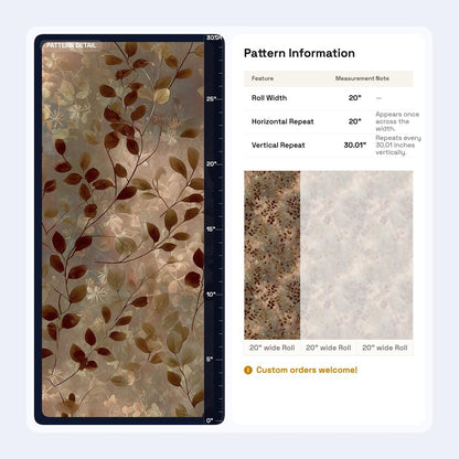 Organic Modern Botanical Wallpaper Neutral Leaf Pattern Earth Tone Nature Decor