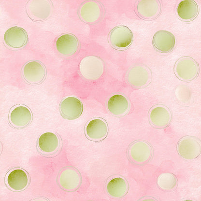 Scandinavian Watercolor Polka Dot Wallpaper Pastel Nursery Pink Wall Decor