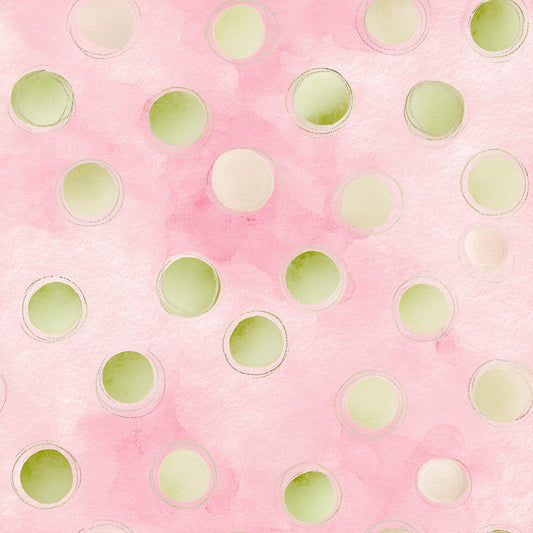 Scandinavian Watercolor Polka Dot Wallpaper Pastel Nursery Pink Wall Decor