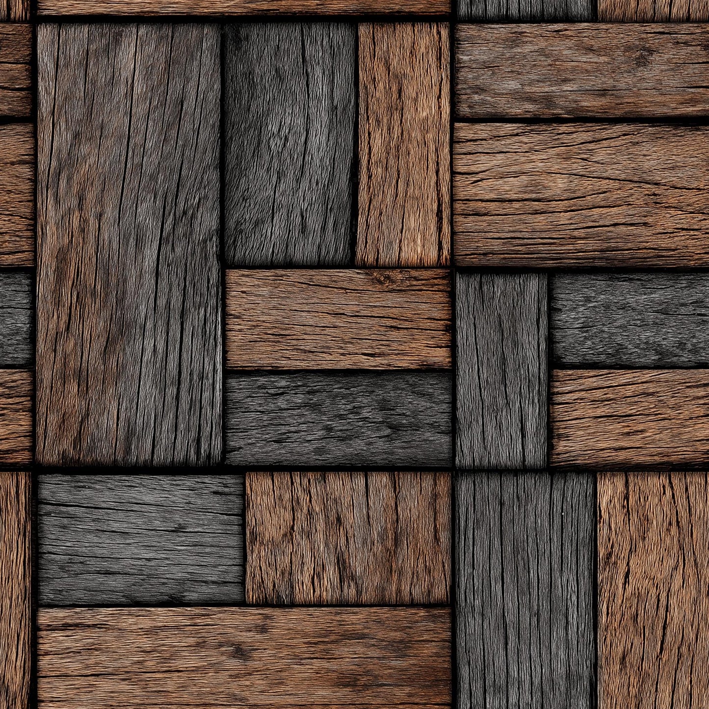 Basket Weave Wood Wallpaper Rustic Geometric Wood Panel Wall Decor