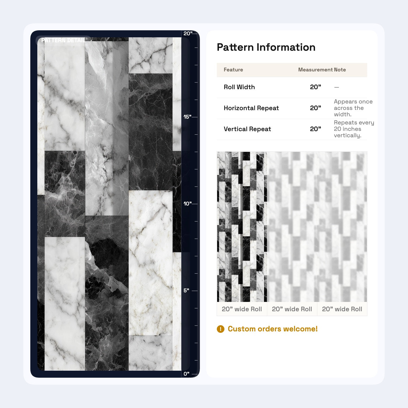 Modern Black Marble Wallpaper Geometric Pattern Luxury Removable Wall Decor Wallpaper