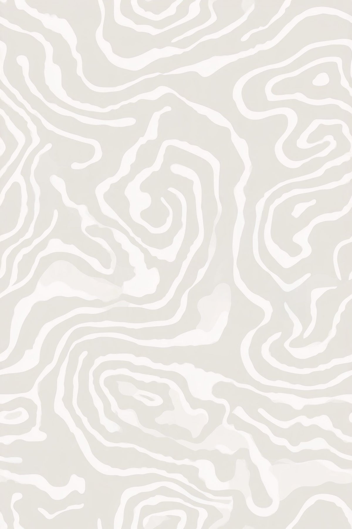 Topographic Contour Lines Wallpaper Neutral Ivory Light Gray Layers