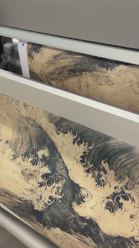 Japanese Classic Wave Wallpaper Vintage Ocean Wall Mural Asian Art Peel Stick Decor