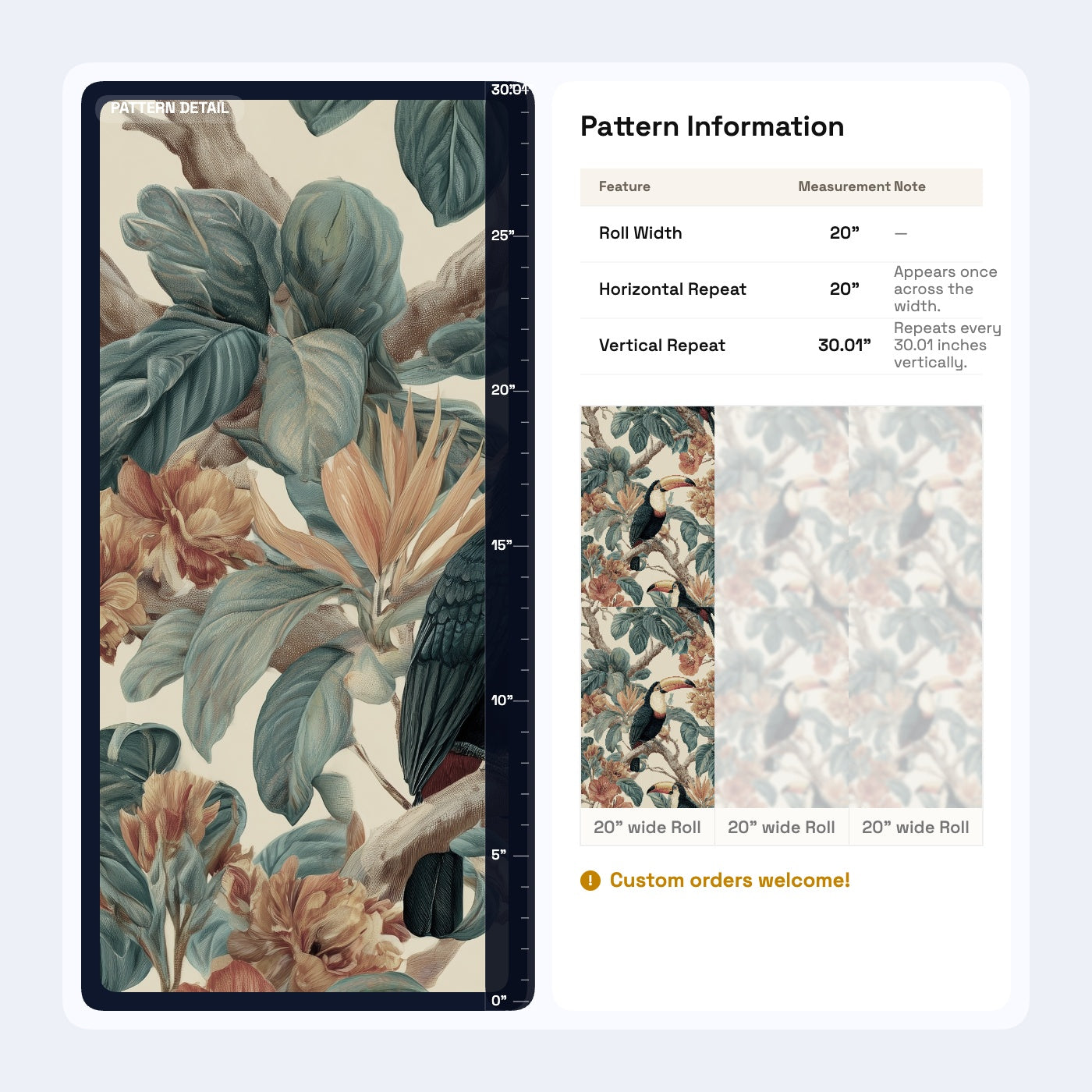 Tropical Birds Wallpaper Vintage Botanical Wall Mural
